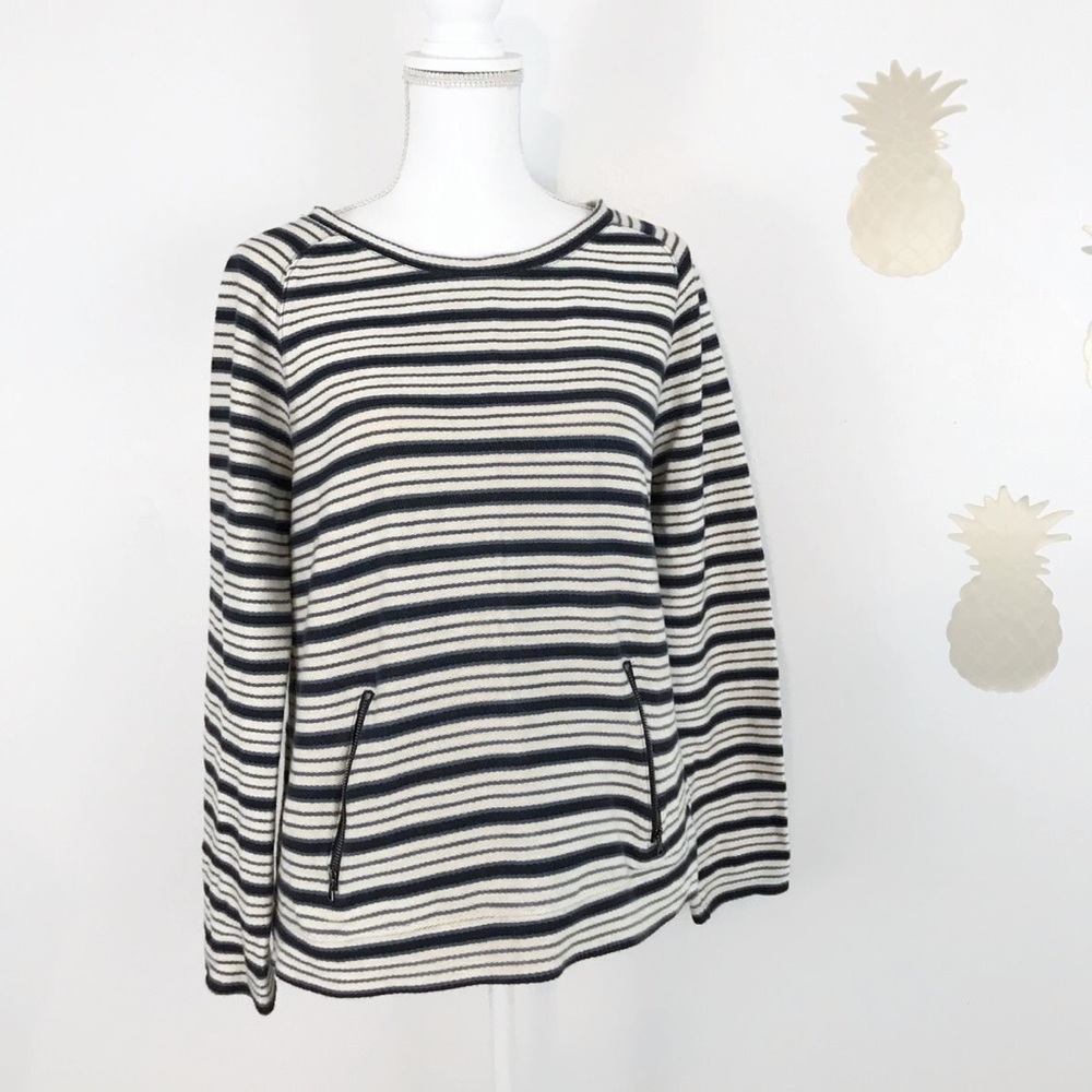 LOU & GREY LOFT Stripped Sweatshirt sz L Cotton